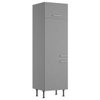 GERÄTEUMBAUSCHRANK 60/211,8/58,1 cm  in Grau  - Edelstahlfarben/Grau, Basics, Holzwerkstoff/Metall (60/211,8/58,1cm) - Optifit