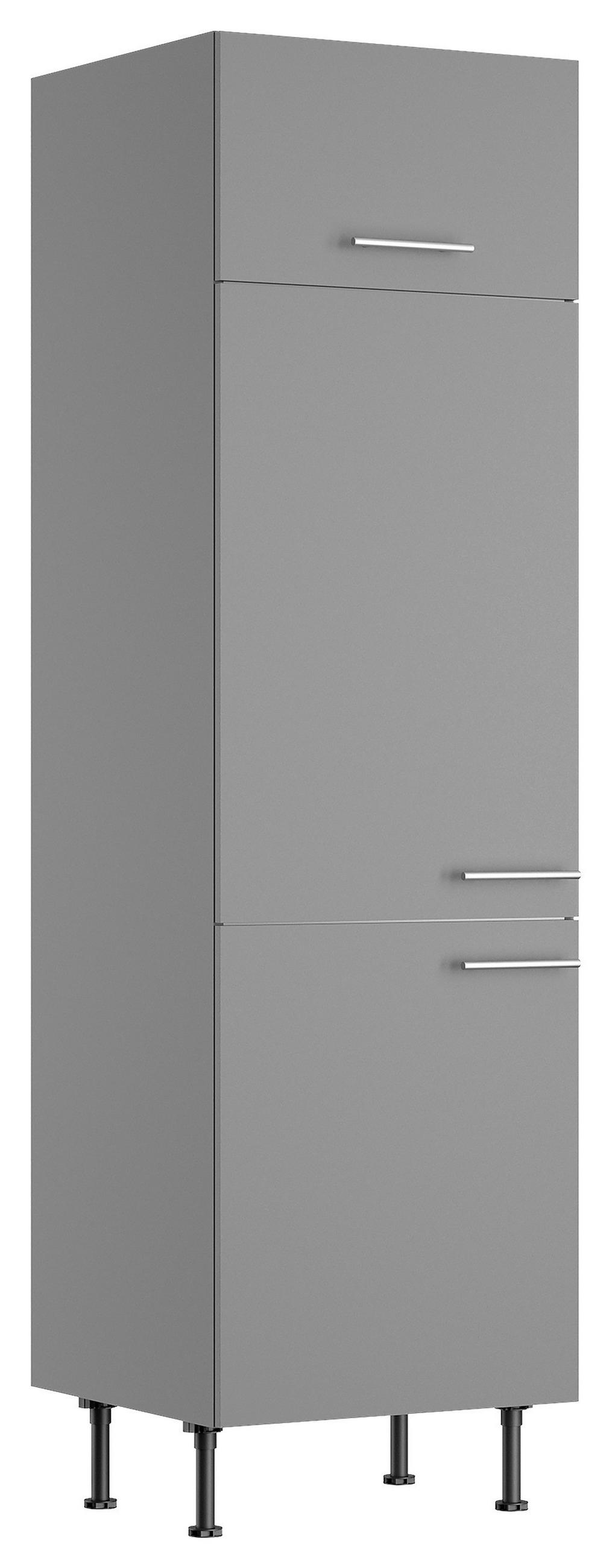 GERÄTEUMBAUSCHRANK 60/211,8/58,1 cm  in Grau  - Edelstahlfarben/Grau, Basics, Holzwerkstoff/Metall (60/211,8/58,1cm) - Optifit