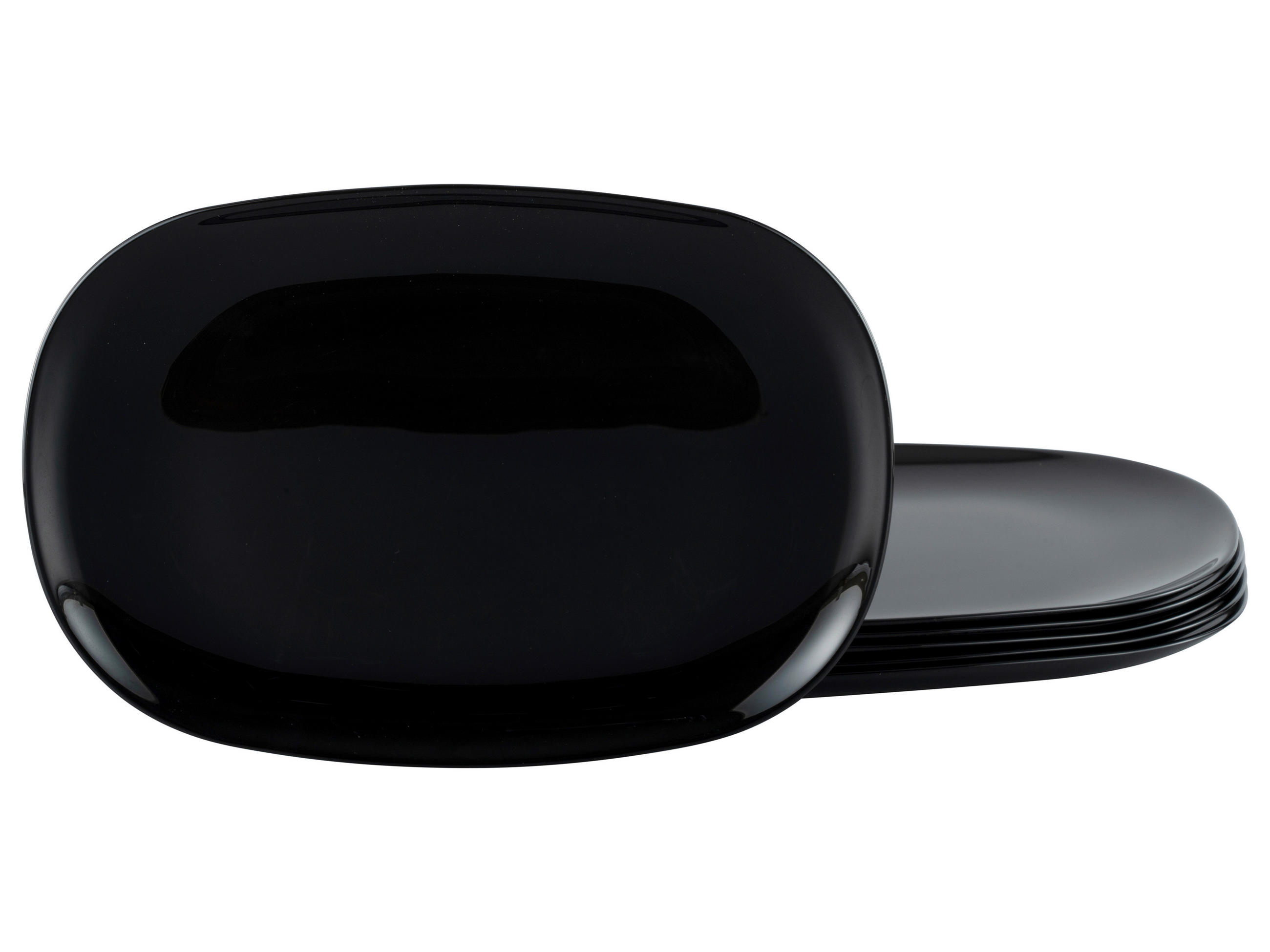 BURGERTELLER Italien Party Schwarz - Schwarz, Basics, Glas - Creatable
