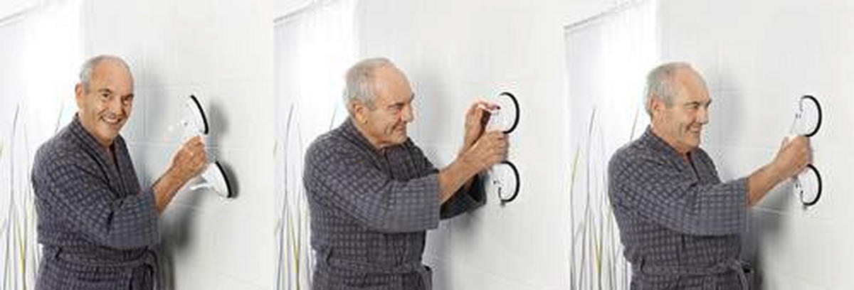 WANNENGRIFF 12,5/33,5/7 cm  - Weiß/Grau, Basics, Kunststoff (12,5/33,5/7cm)