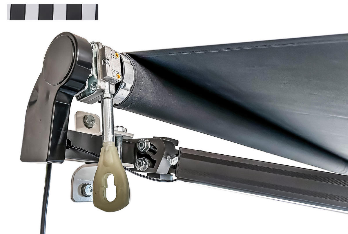 MARKISE - Anthrazit/Hellgrau, MODERN, Kunststoff/Metall (300/20/495cm) - Gardenson