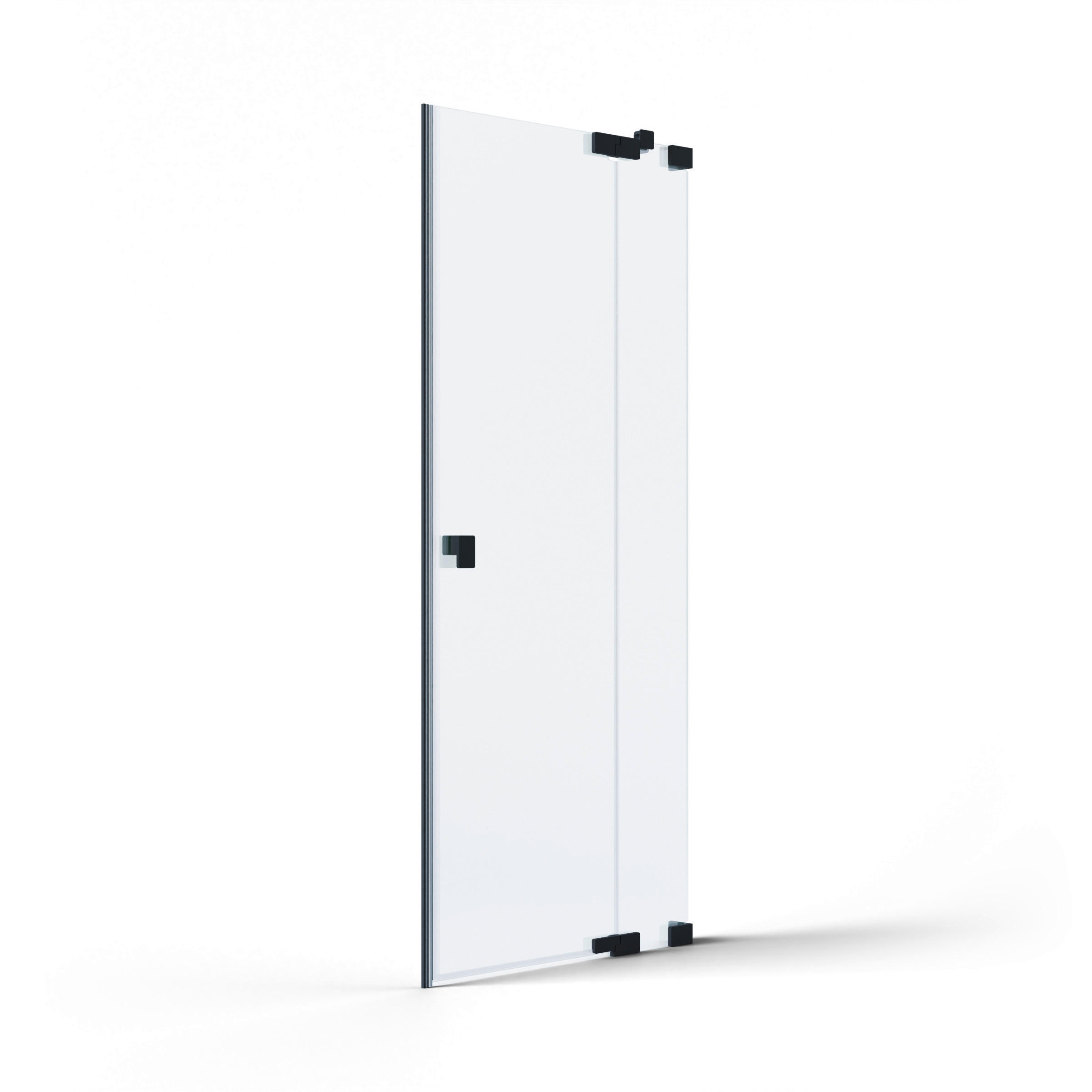 DUSCHTÜR Schwarz  100/200 cm  - Schwarz, MODERN, Glas/Metall (100/200cm) - Schöner Wohnen