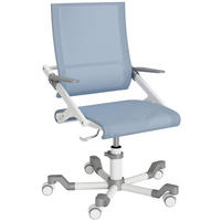 JUGENDDREHSTUHL  in Netzbespannung Silberfarben, Weiß, Hellblau  - Silberfarben/Weiß, Basics, Kunststoff/Textil (54/86-100/54cm) - Paidi