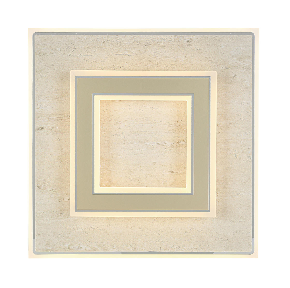 DECKENLEUCHTE 40/40/7,5 cm  - Champagner, Trend, Kunststoff/Metall (40/40/7,5cm) - Collett's Monde