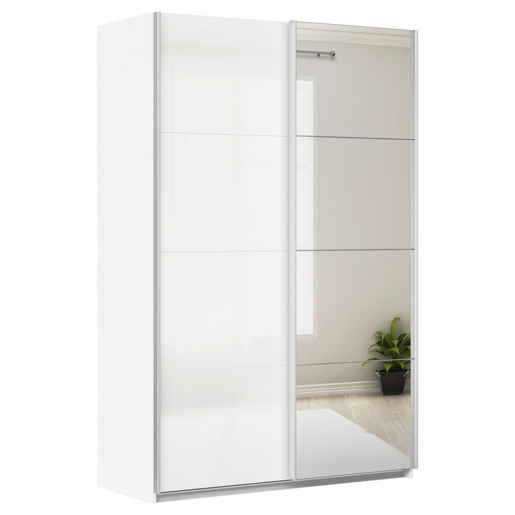 Schwebetürenschrank Mit Spiegel 136cm Feldkirch, Weiß