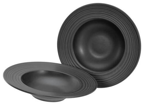 PASTATELLERSET Steinzeug  - Schwarz, Trend, Keramik (27cm) - Creatable