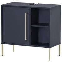 WASCHBECKENUNTERSCHRANK 65,3/63,3/33,1 cm  - Goldfarben/Dunkelblau, MODERN, Holzwerkstoff/Metall (65,3/63,3/33,1cm) - Stylife