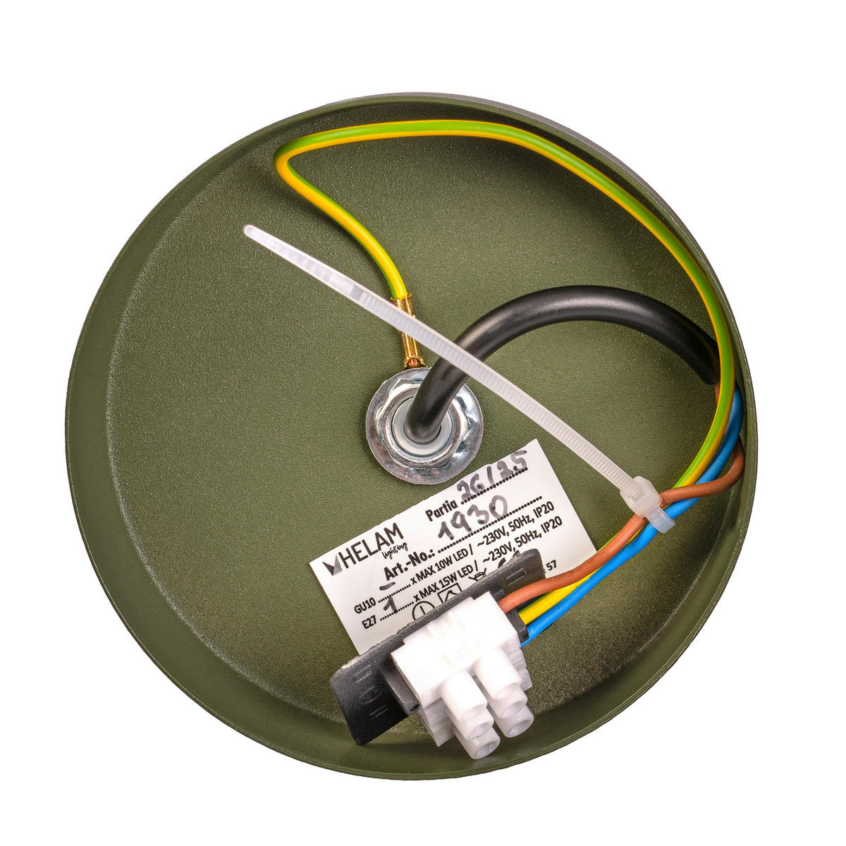 HÄNGELEUCHTE ETNA 18/18/98 cm   - Olivgrün, Design, Metall (18/18/98cm)