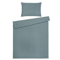 DUVETBEZUG -teilig Karo Satin, Damast 200/210 cm  - Mintgrün, Basics, Textil (200/210cm)
