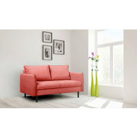 2-SITZER-SOFA Samt Rot  - Rot/Schwarz, Design, Holz/Textil (138/86/100cm) - P & B