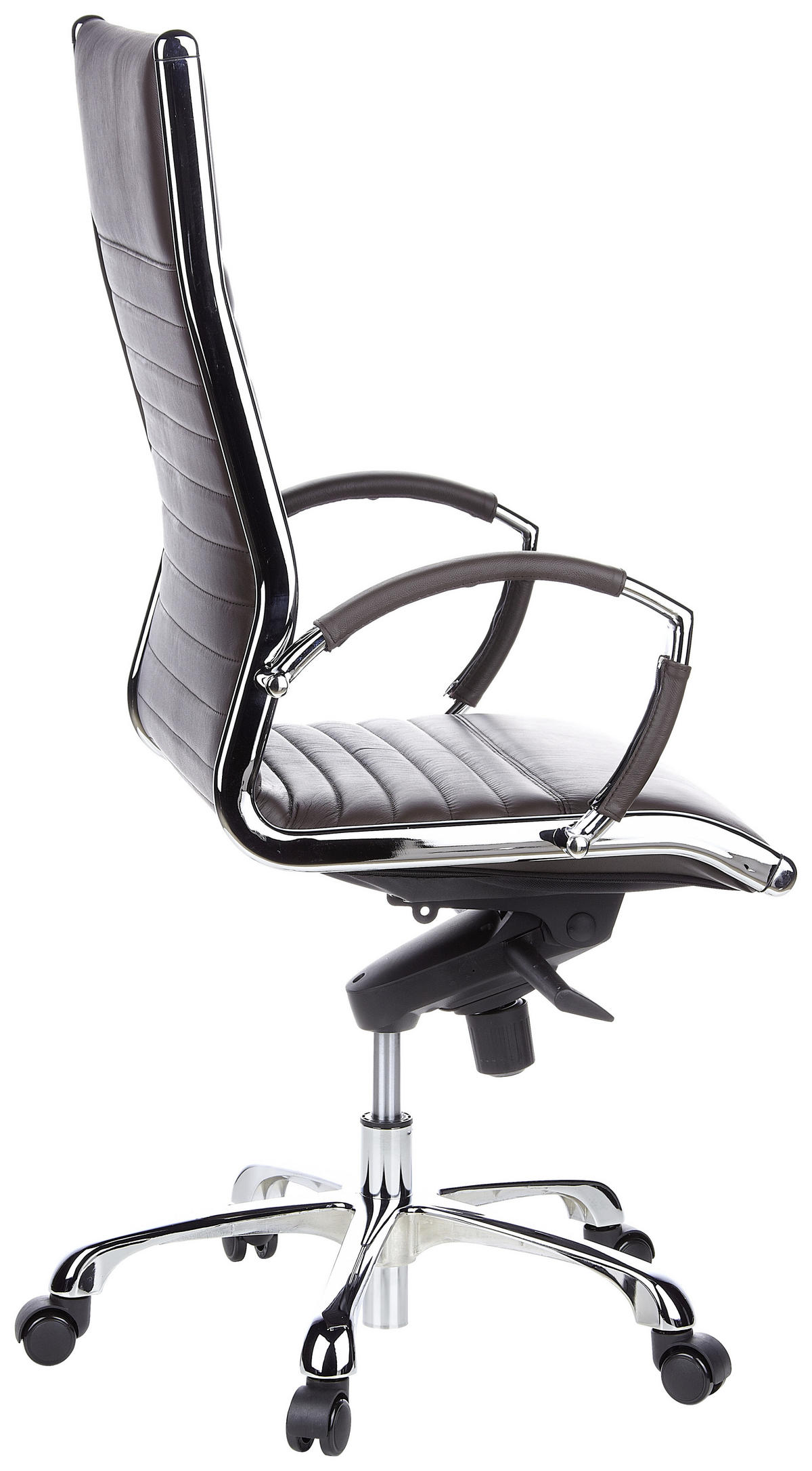 DREHSTUHL Lederlook Dunkelbraun  - Dunkelbraun, MODERN, Leder/Kunststoff (60/125/50cm) - MID.YOU