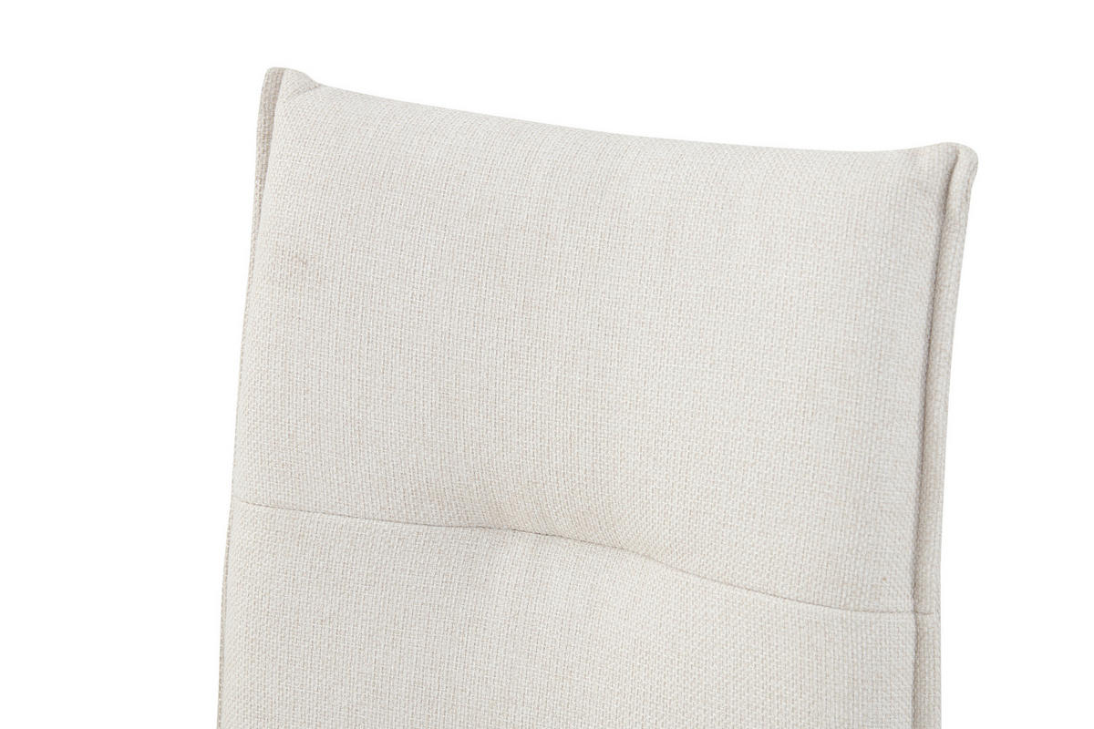 SCHWINGSTUHL-SET 2 Stück  in Webstoff  - Creme/Schwarz, MODERN, Textil/Metall (46/89/57cm) - MID.YOU