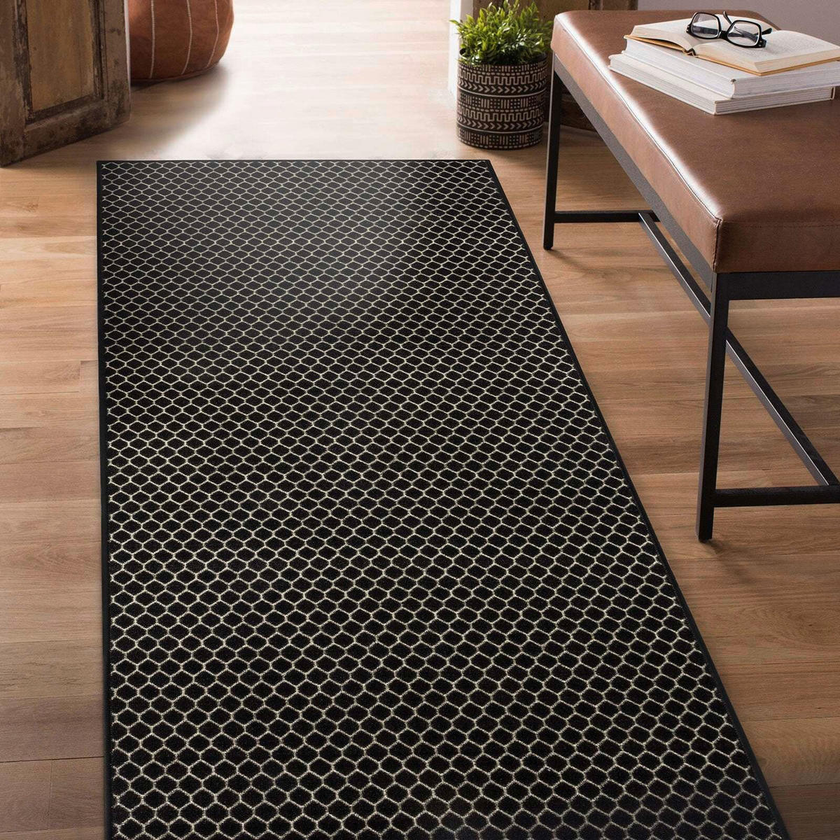 LÄUFER 80/250 cm Dundalk  - Schwarz, Design, Kunststoff/Textil (80/250cm) - Novel