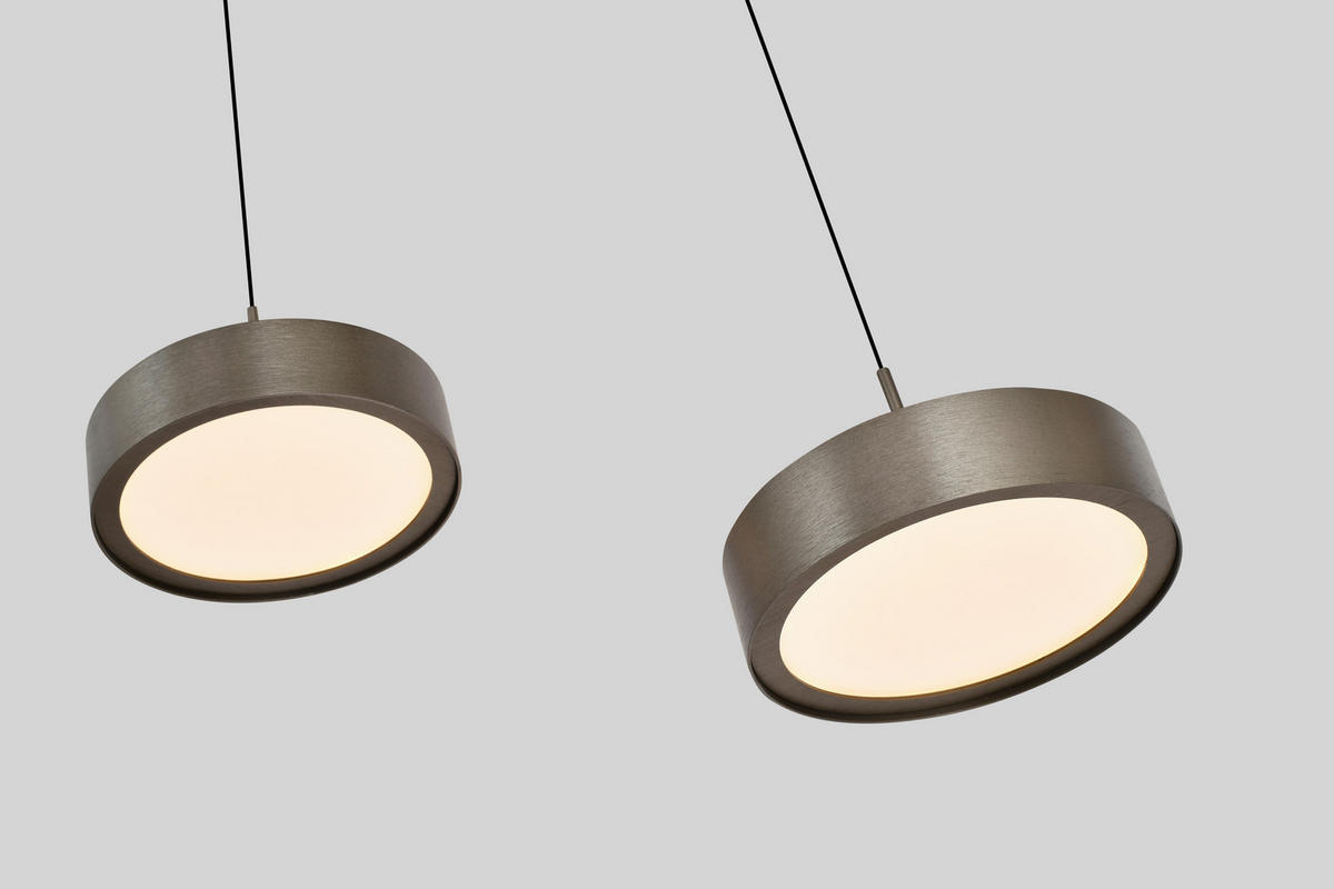 LED-HÄNGELEUCHTE Valensole 105/150/17,5 cm  - Bronzefarben, Design, Metall (105/150/17,5cm)