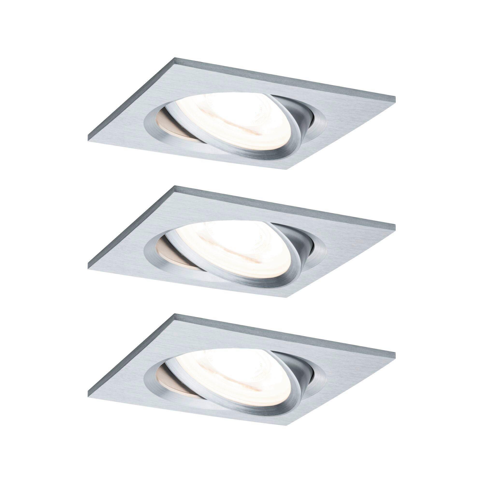 LED-DECKENLEUCHTE 8,4/8,4 cm  - Alufarben, Basics, Metall (8,4/8,4cm) - Paulmann
