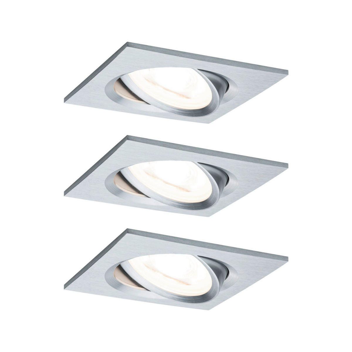 LED-DECKENLEUCHTE 8,4/8,4 cm   - Alufarben, Basics, Metall (8,4/8,4cm) - Paulmann