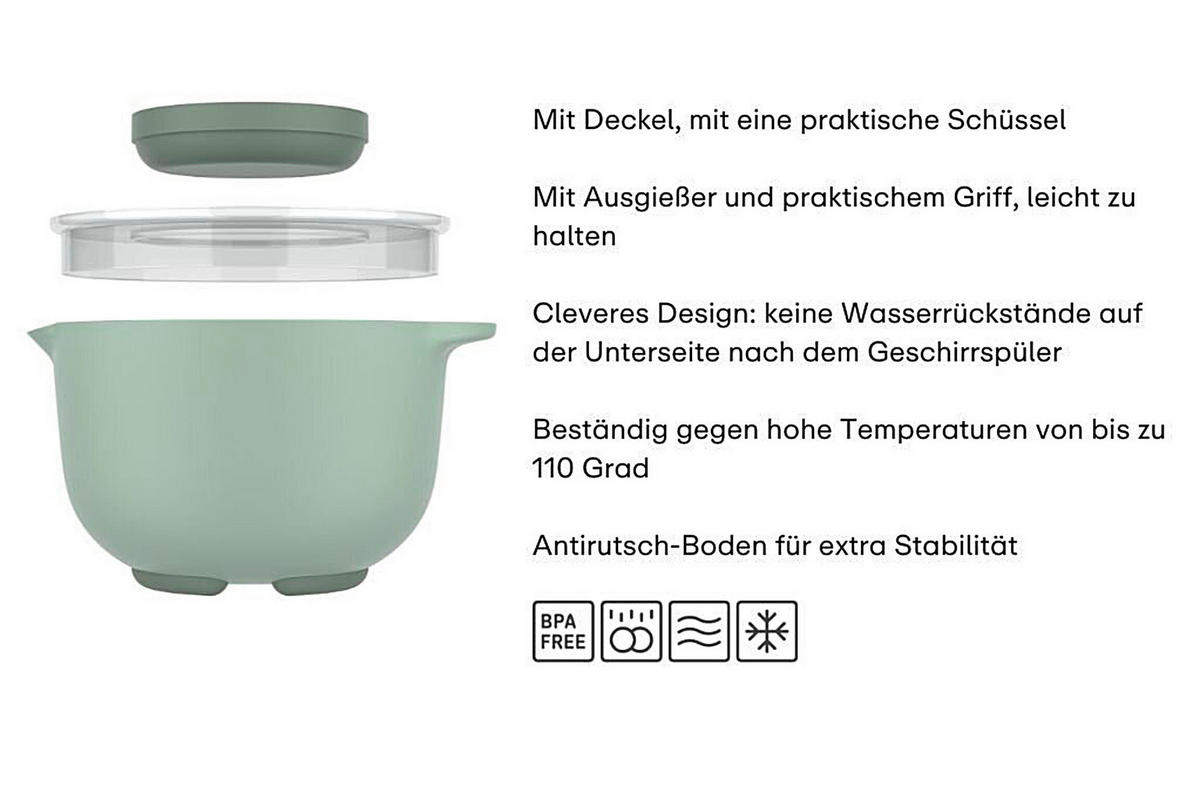 RÜHRSCHÜSSELSET - Dunkelblau, KONVENTIONELL, Kunststoff (26.4/22.3/16.7cm) - Mepal