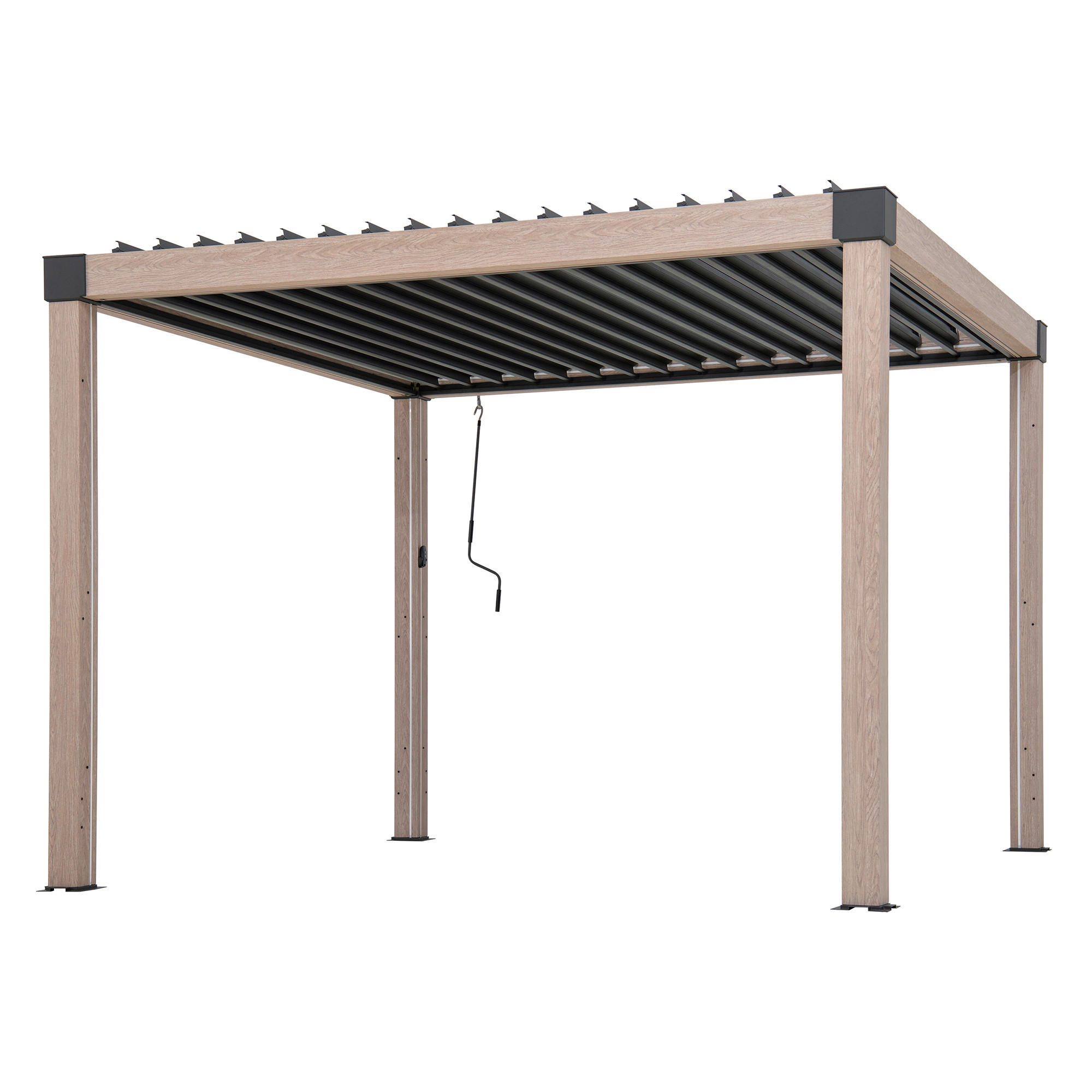 PAVILLON 306/223/306 cm   - Hellbraun/Anthrazit, Basics, Metall (306/223/306cm) - Modante