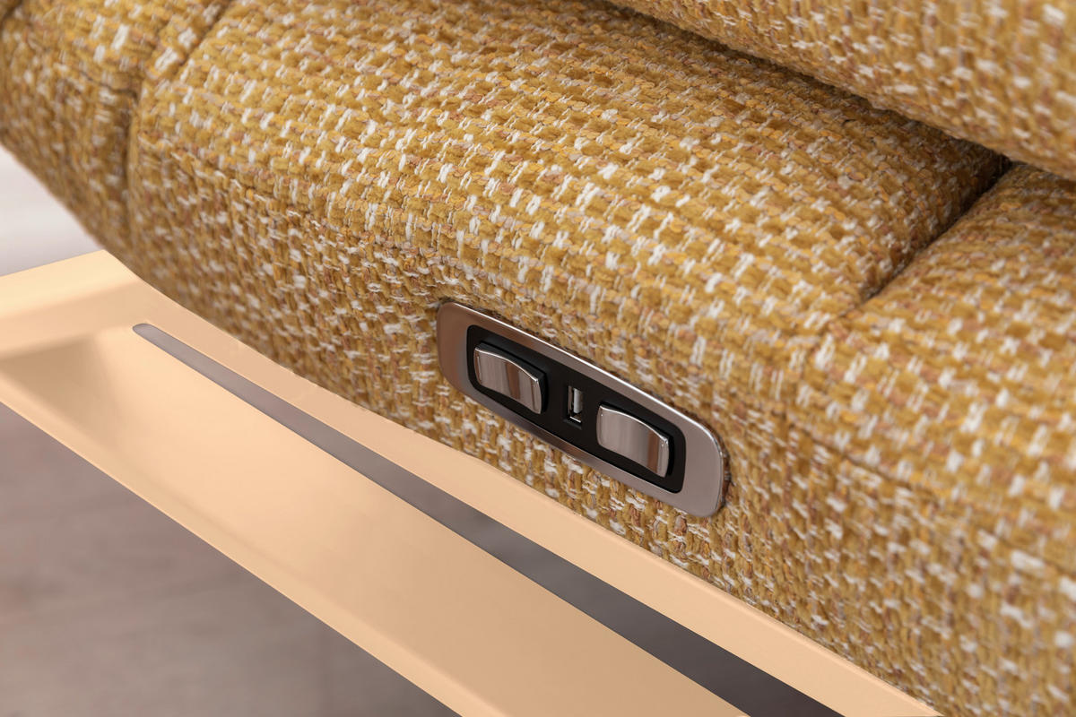 RELAXLIEGE Chenille Gelb  - Gelb/Orange, Design, Textil/Metall (120/54-113/158-198cm) - Pure Home Lifestyle