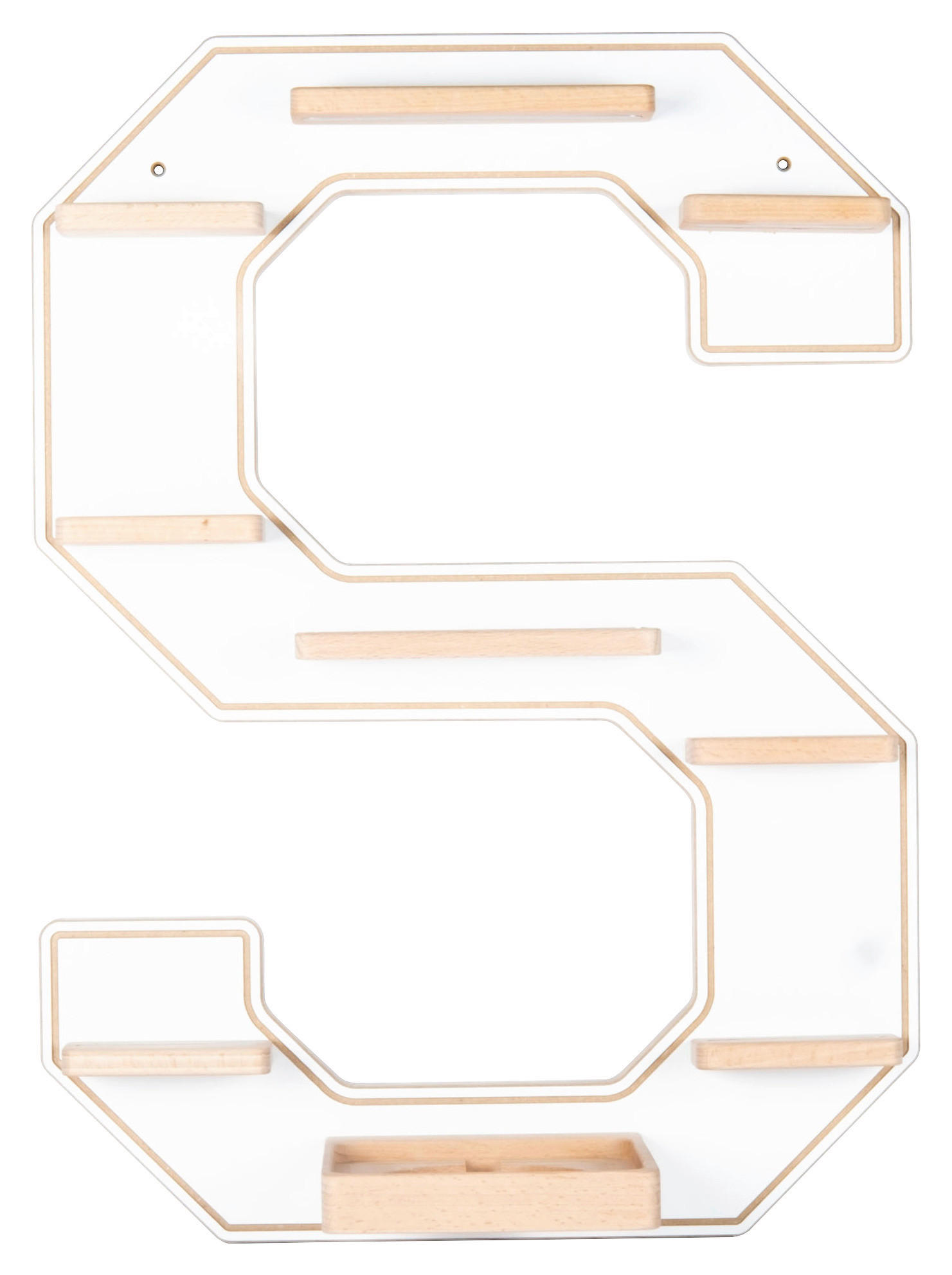 KINDERREGAL - Weiss, Modern, Holzwerkstoff (40/54/19cm) - MID.YOU