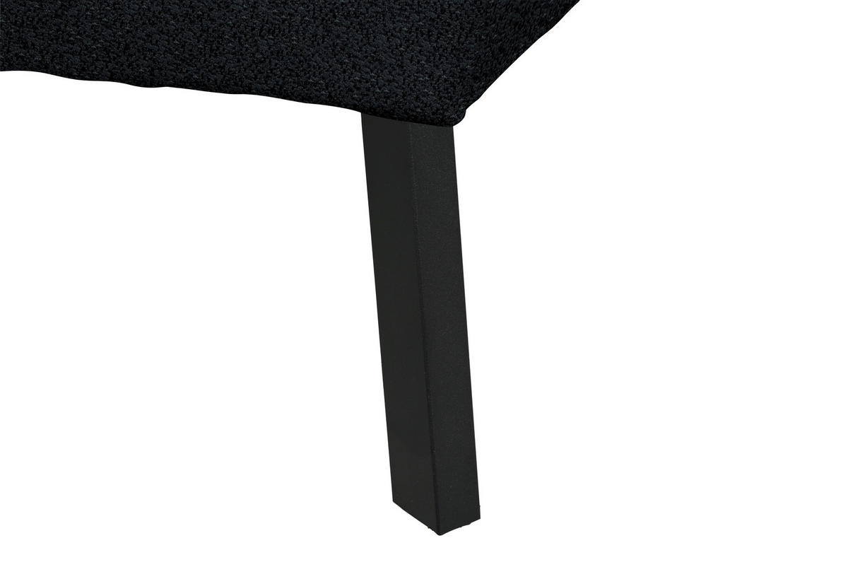 ECKSOFA in Chenille Anthrazit  205/280 cm  - Anthrazit/Schwarz, Design, Textil/Metall (205/280cm) - Xora