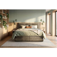 BOXSPRINGBETT 140/200 cm  Braun  - Schwarz/Braun, Modern, Holz/Holzwerkstoff (140/200cm) - MID.YOU