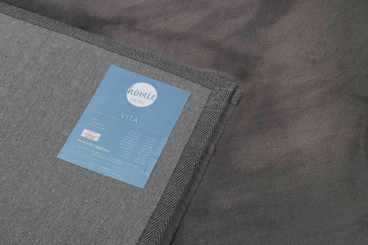 HOCHFLORTEPPICH 200/290 cm Vita Anthrazit  - Anthrazit, KONVENTIONELL, Textil (200/290cm)