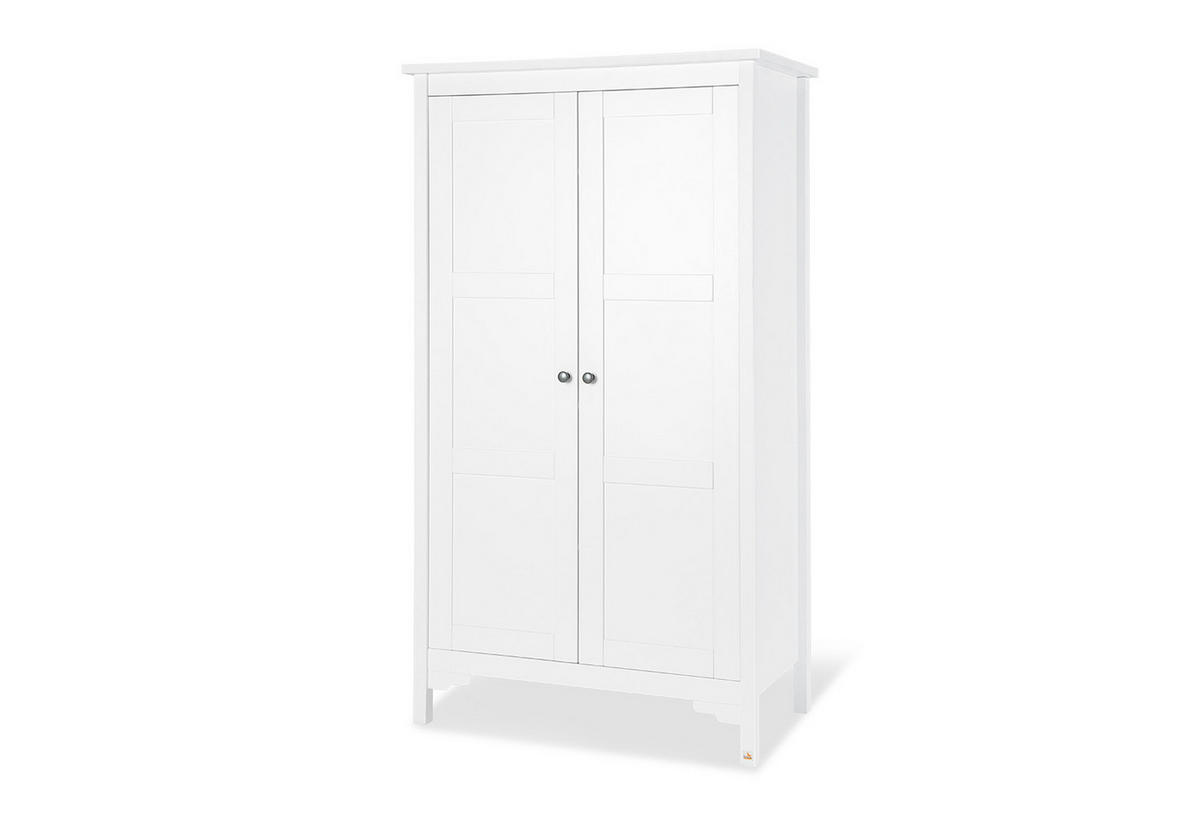 BABYKLEIDERSCHRANK Chalet Weiß  - Weiß, Basics, Holz (103/185cm) - Pinolino