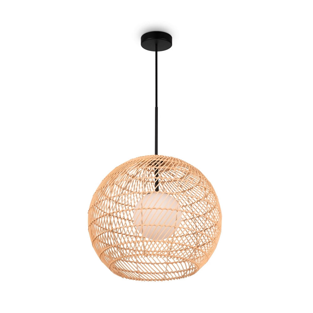 PENDELLEUCHTE 40/68 cm   - Beige/Schwarz, MODERN, Holz/Metall (40/68cm) - MAYTONI