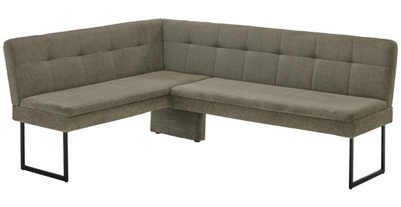 ECKBANK 155/213 cm  in Taupe  - Taupe/Schwarz, Design, Textil/Metall (155/213cm) - Novel