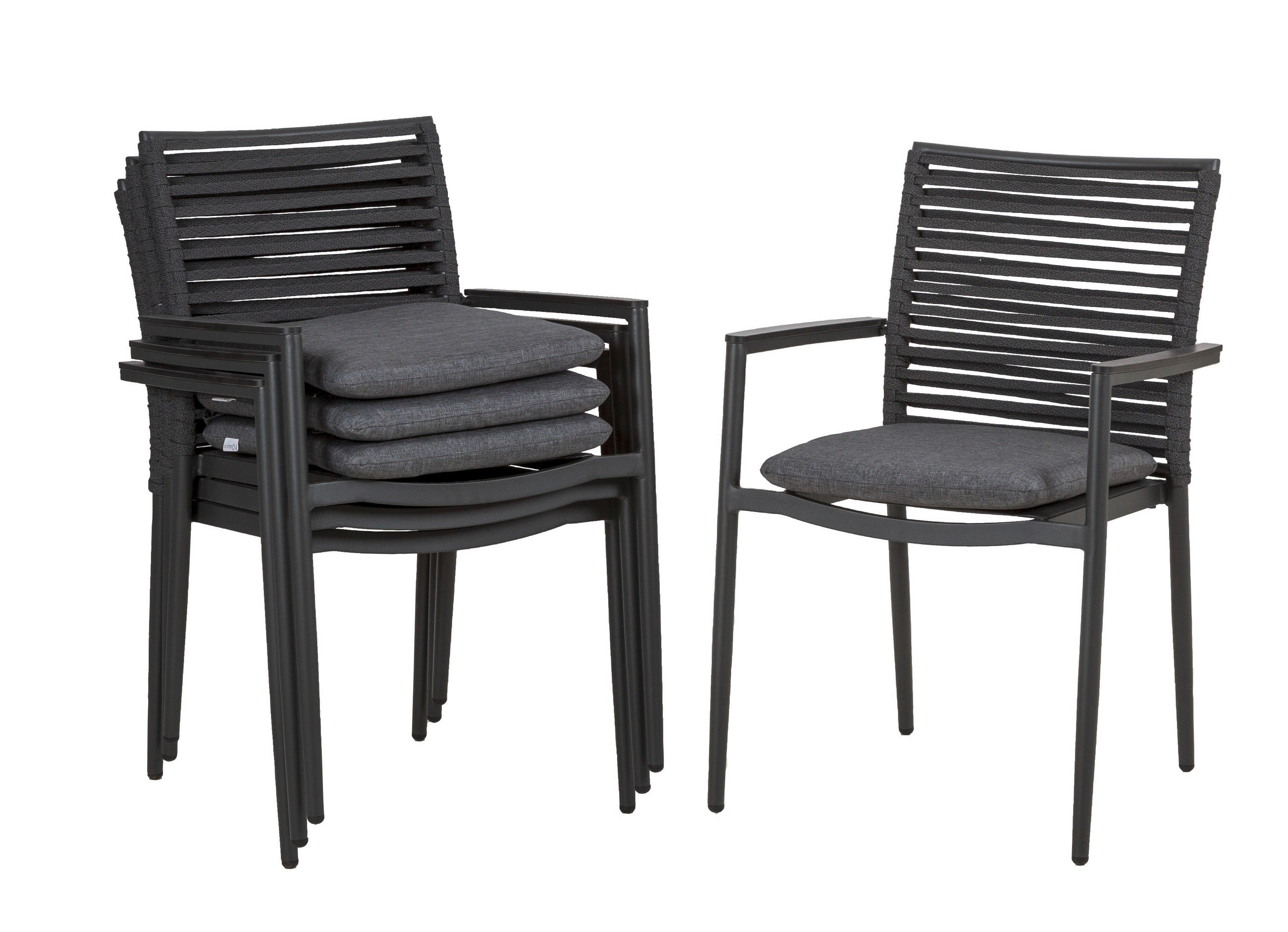 GARTENSET  - Dunkelgrau/Anthrazit, Basics, Holzwerkstoff/Kunststoff (120cm) - Gardenson