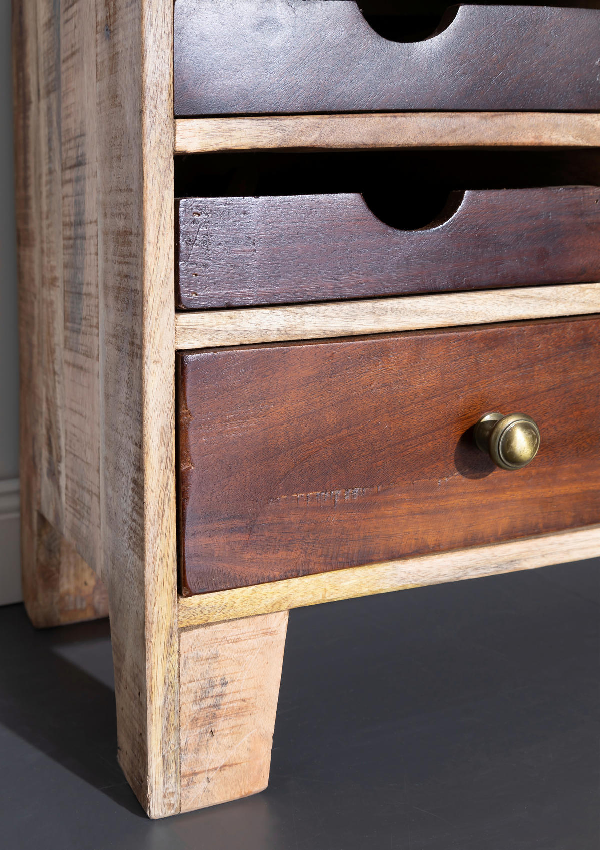 SIDEBOARD  in 114/80/39 cm  - Dunkelbraun/Messingfarben, Design, Holz/Metall (114/80/39cm) - Landscape