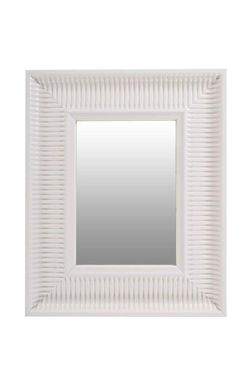 NÁSTENNÉ ZRKADLO 40/49/3 cm  - biela, Basics, plast/sklo (40/49/3cm) - MID.YOU
