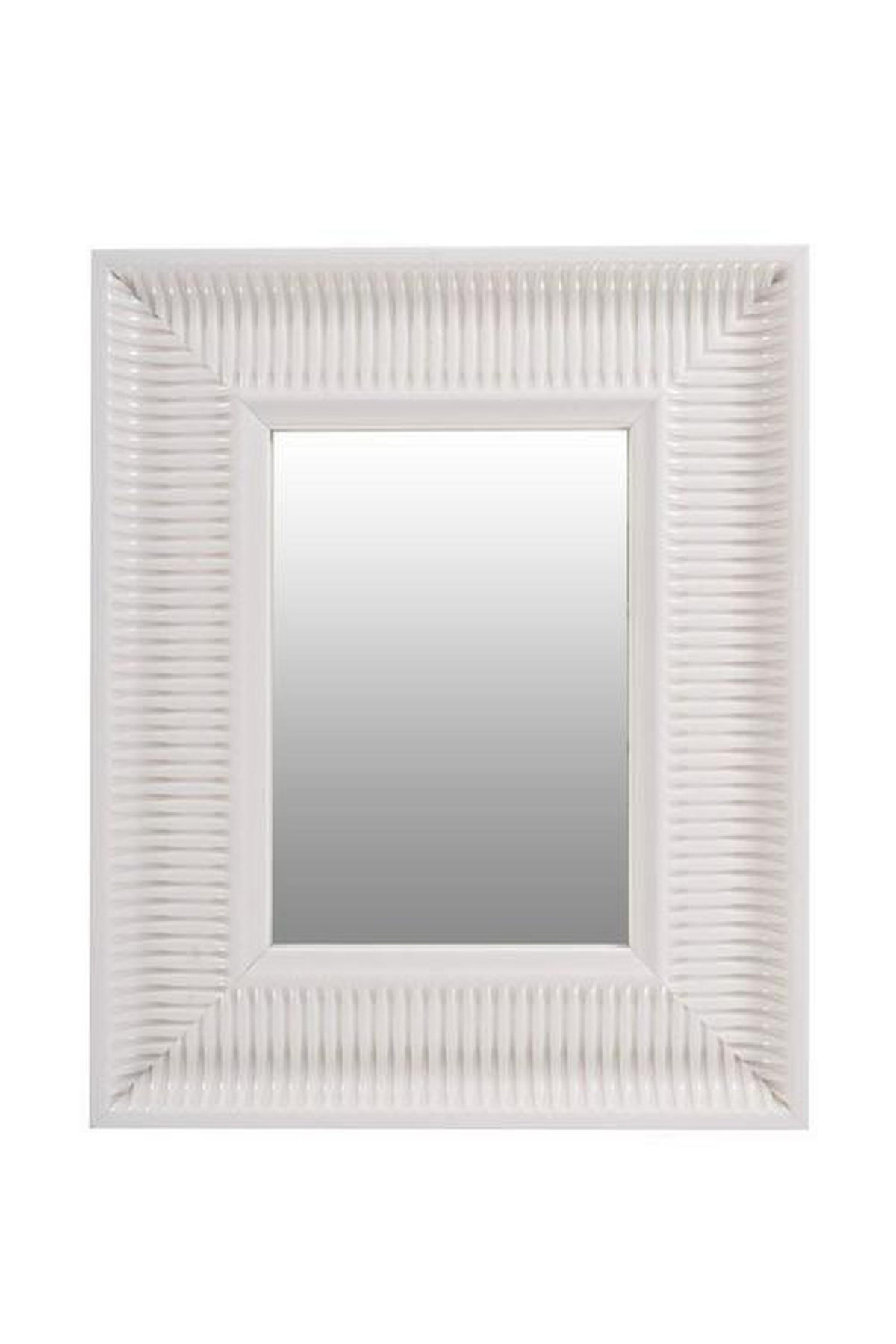 WANDSPIEGEL 40/49/3 cm    in  - Weiß, Basics, Glas/Kunststoff (40/49/3cm) - Kayoom
