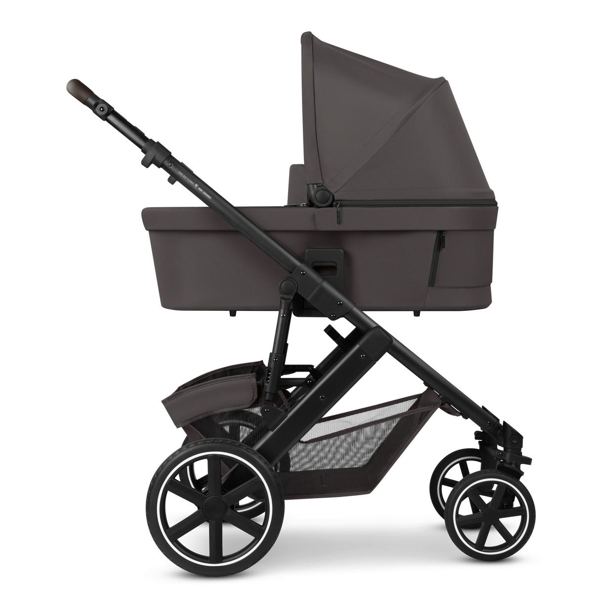 KINDERWAGENSET  Salsa Core All in One  Falcon  - Graubraun/Schwarz, Basics, Textil/Metall (63/123/97cm) - ABC Design
