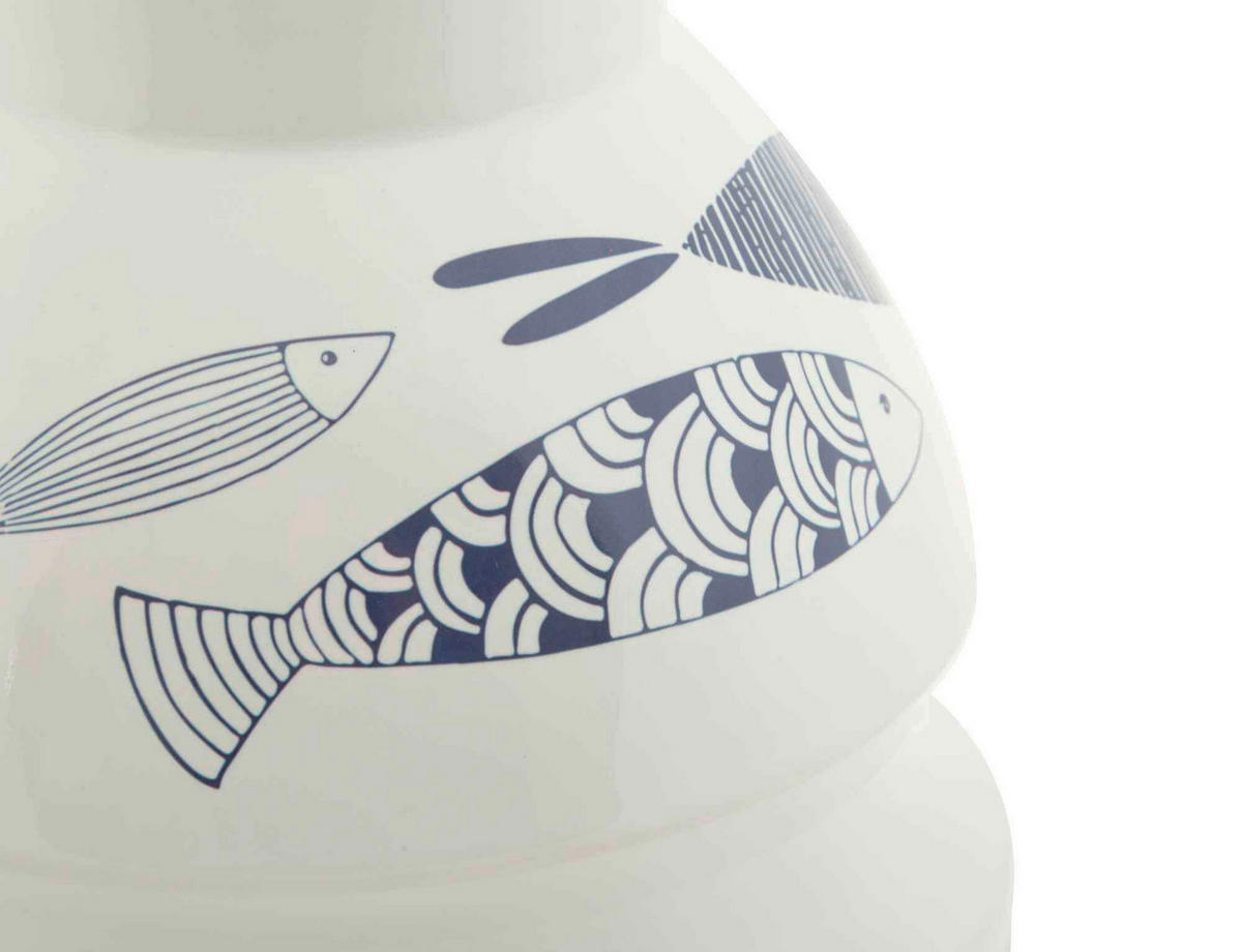 VASE  - Blau/Weiß, Basics, Keramik (21/31/21cm)