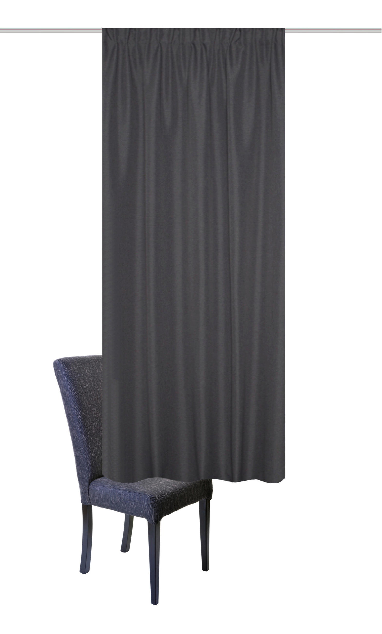 WÄRMESCHUTZVORHANG blickdicht 135/175 cm - Grau, Basics, Textil (135/175cm) - Schmidt W. Gmbh