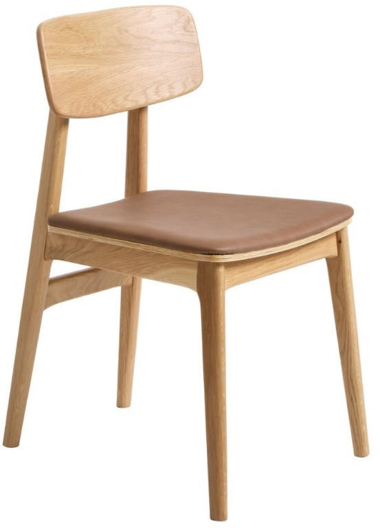 STOL  - brun/ekfärgad, Design, trä/plast (46/82/55cm) - Niels Andersson