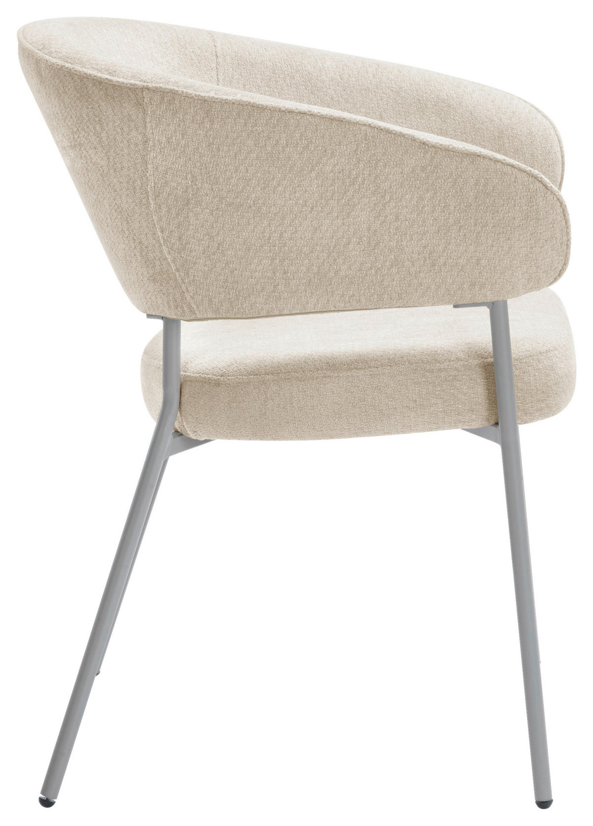 ARMLEHNSTUHL  in Eisen Chenille  - Beige, LIFESTYLE, Holz/Textil (60/81/60cm) - Livetastic