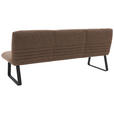 SITZBANK 221/90/70 cm  in Graubraun  - Graubraun/Schwarz, Design, Textil/Metall (221/90/70cm) - Dieter Knoll