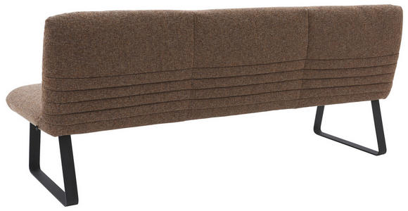 SITZBANK 221/90/70 cm  in Graubraun  - Graubraun/Schwarz, Design, Textil/Metall (221/90/70cm) - Dieter Knoll