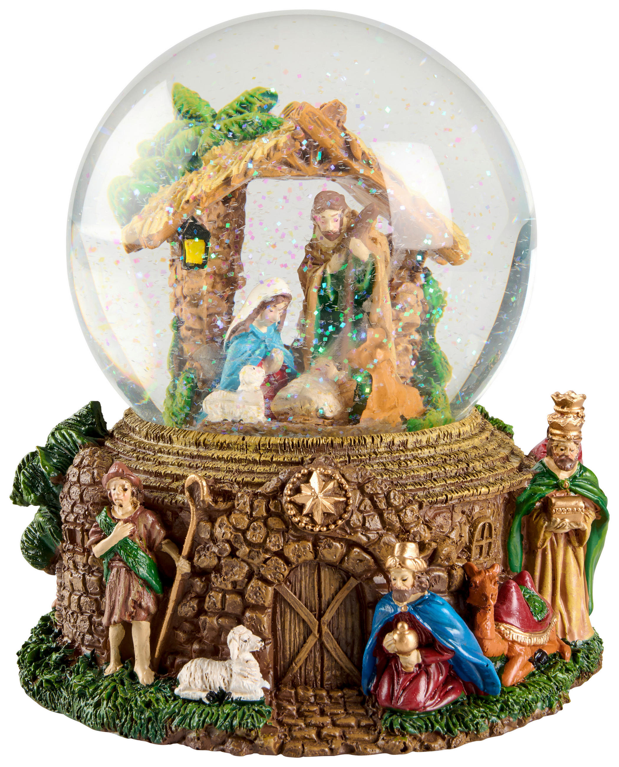 SCHNEEKUGEL - Multicolor, LIFESTYLE, Glas (15,5/18/15,5cm)