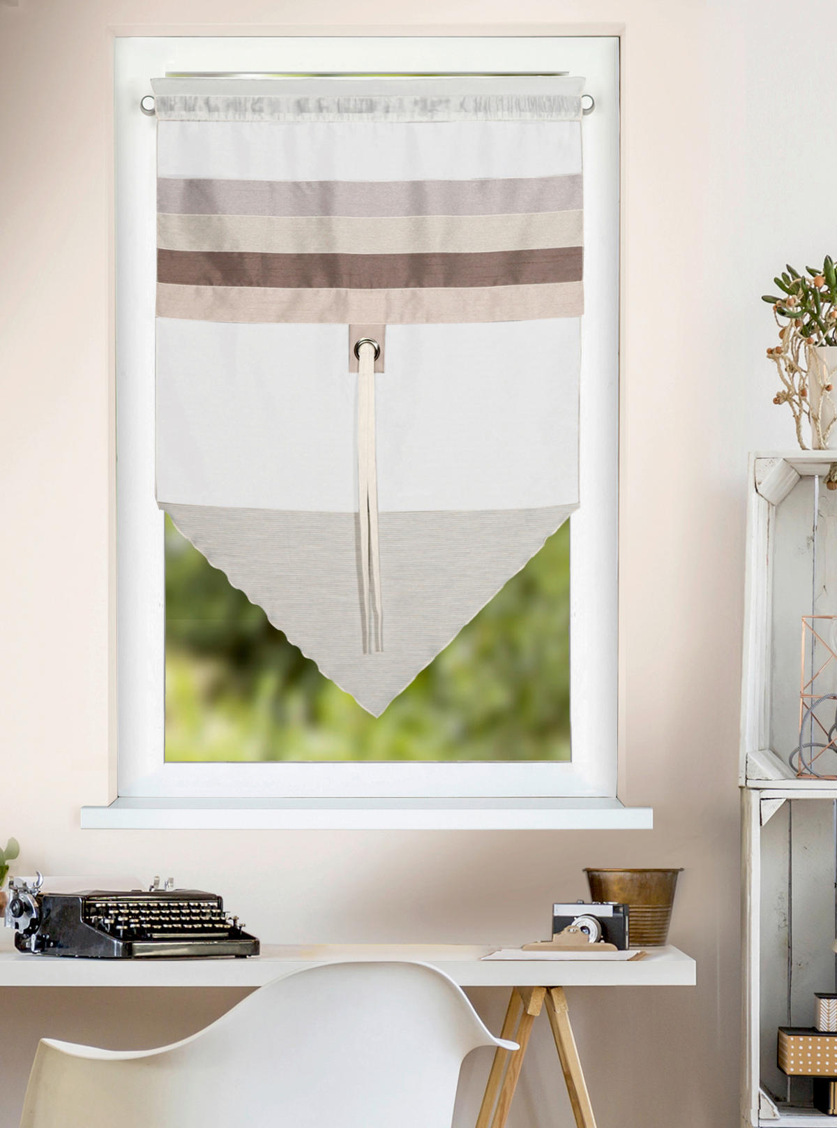 FERTIGVORHANG halbtransparent  - Grau, Basics, Textil (60/90cm)