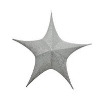 OKRASNA ZVEZDA - srebrne barve, Basics, umetna masa (135cm)