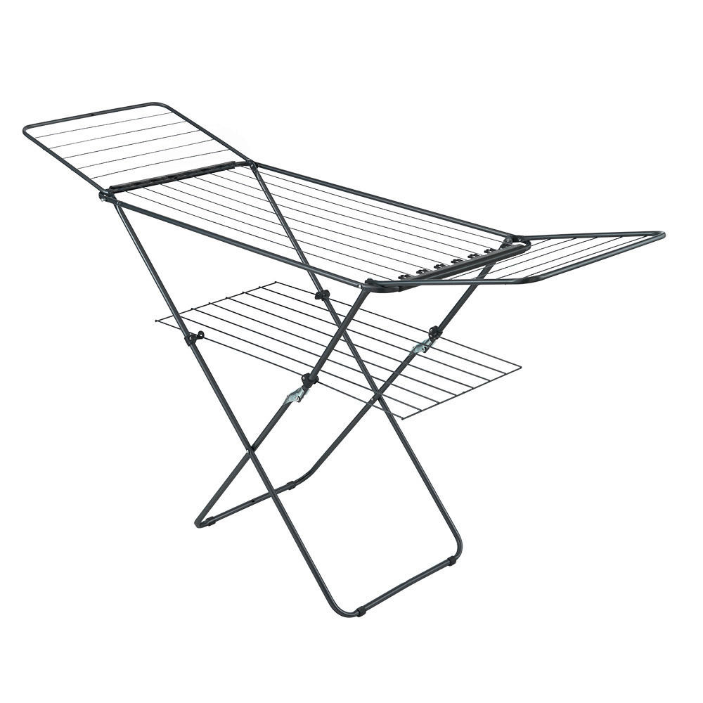 WÄSCHETROCKNER Panarea Onyx  - Schwarz, Basics, Metall (180/100/55cm) - Metaltex