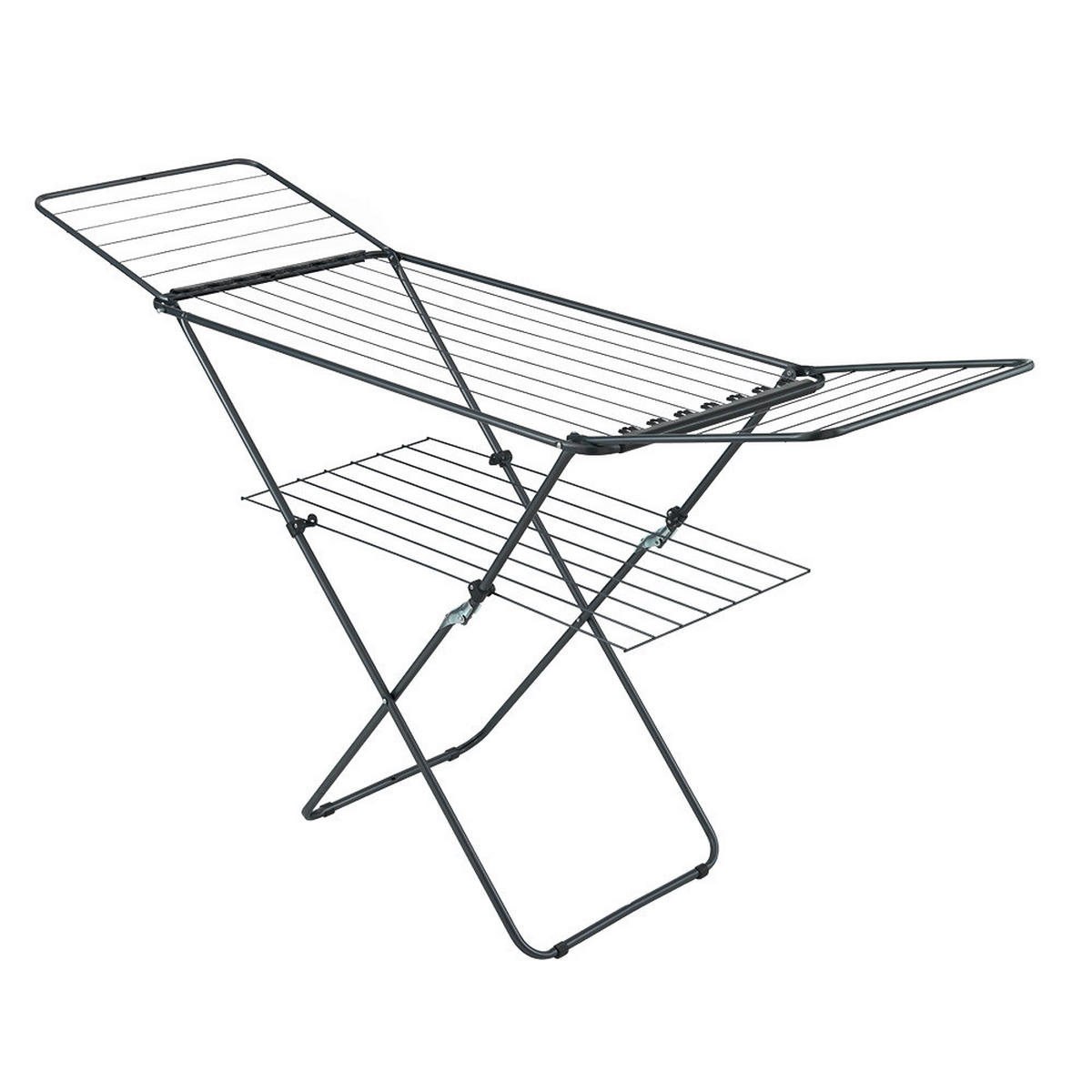 WÄSCHETROCKNER Panarea Onyx  - Schwarz, Basics, Metall (180/100/55cm) - Metaltex