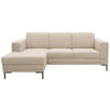 ECKSOFA Looks VII Beige Webstoff  - Beige/Schwarz, Design, Textil/Metall (214/146cm) - LOOKS by W.Joop
