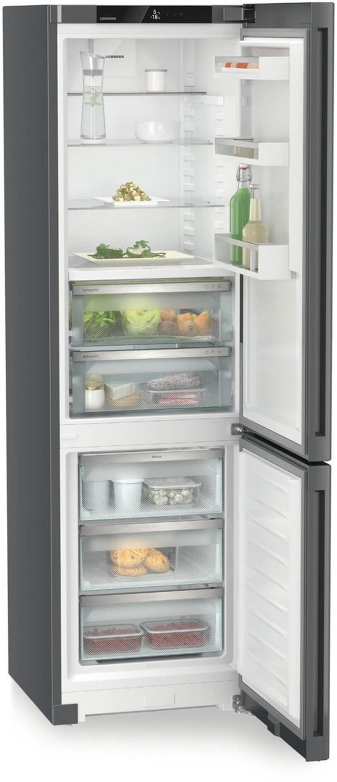 KÜHL-GEFRIER-KOMBINATION CBNDGC5723  - Dunkelgrau, Basics, Kunststoff/Metall (60/201,5/67,5cm) - Liebherr