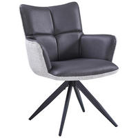 STOLICA S NASLONOM ZA RUKE  smeđa, crna, svijetlo siva  metal, tekstil      - svijetlo siva/smeđa, Moderno, metal/tekstil (65/90/64cm) - Livetastic