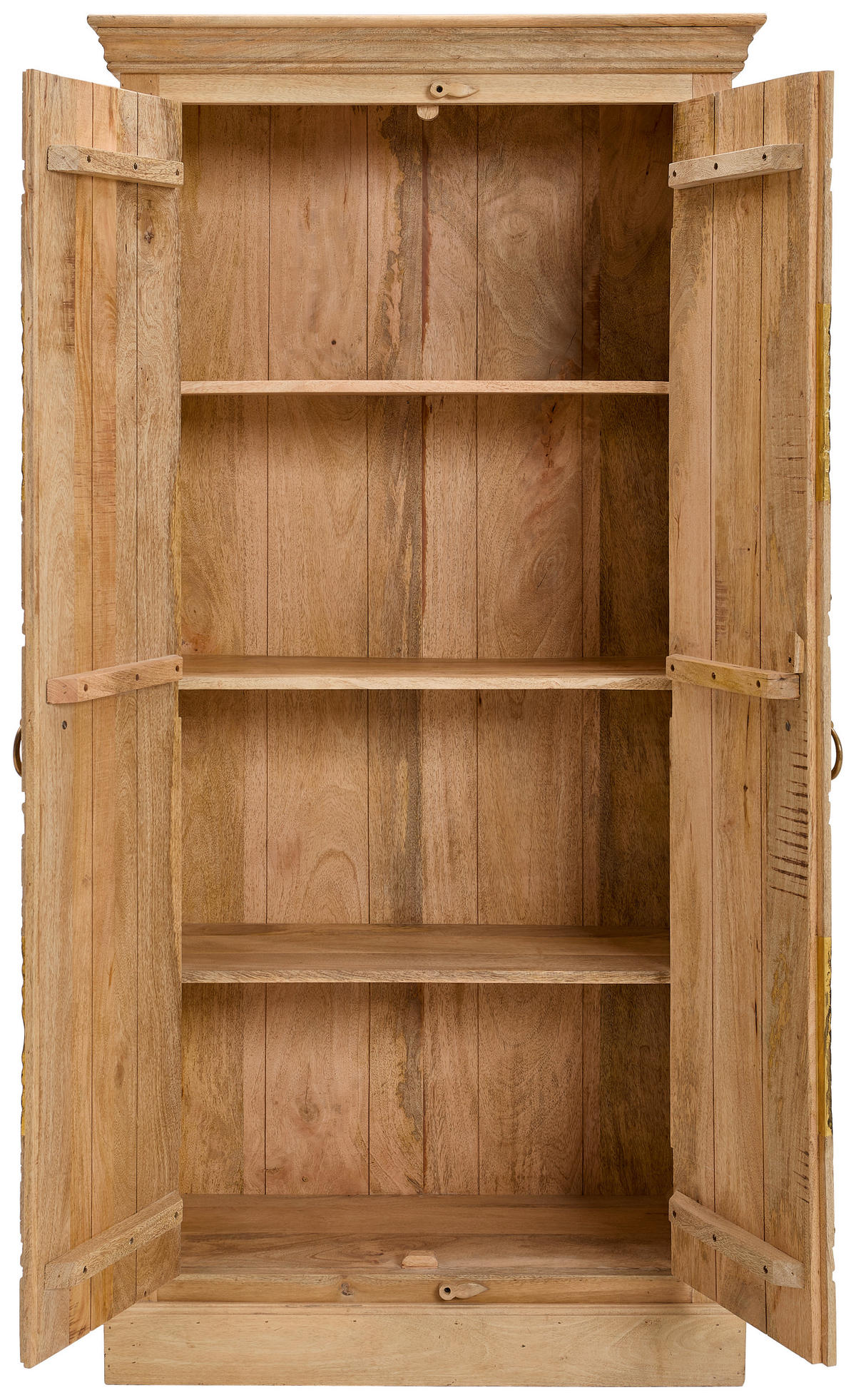 MEHRZWECKSCHRANK 89/180/40 cm  in Naturfarben, Messingfarben  - Messingfarben/Naturfarben, LIFESTYLE, Holz/Metall (89/180/40cm) - Landscape